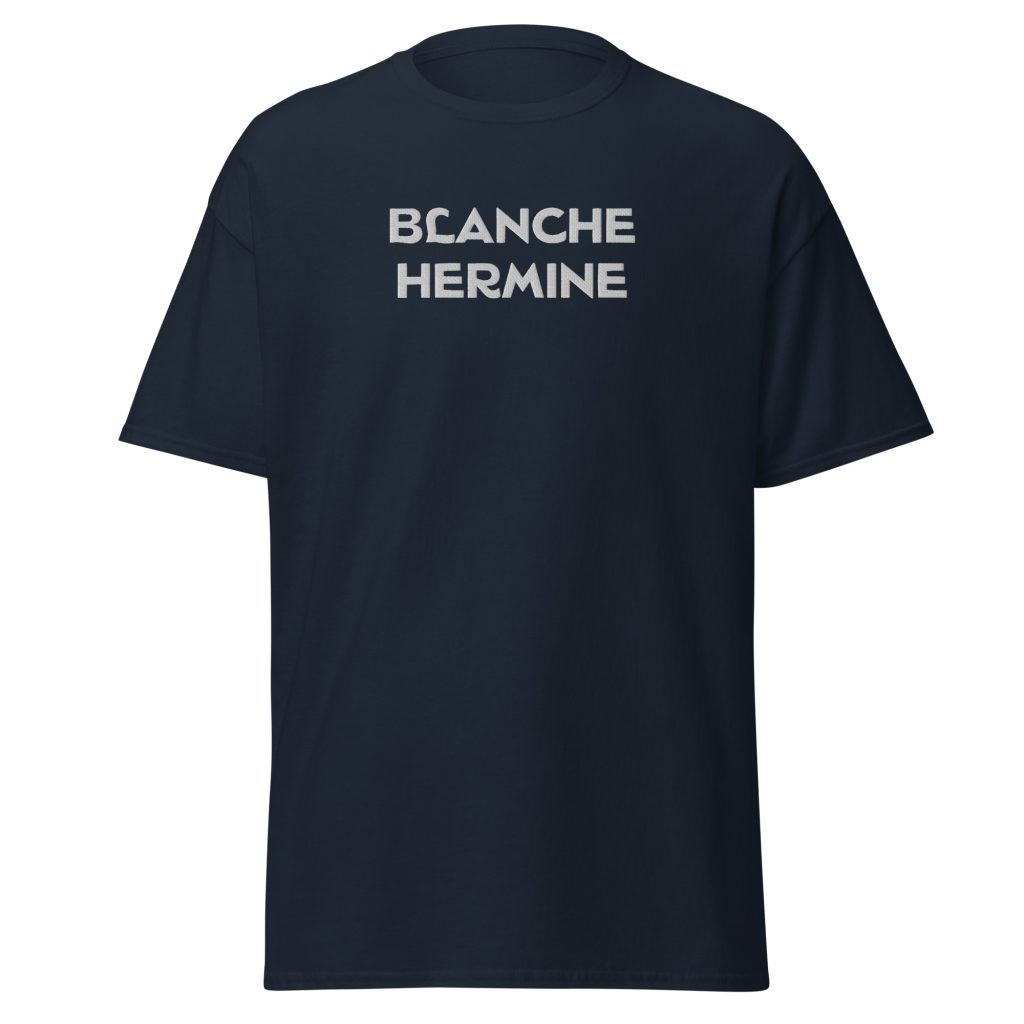 tshirt brodé blanche hermine