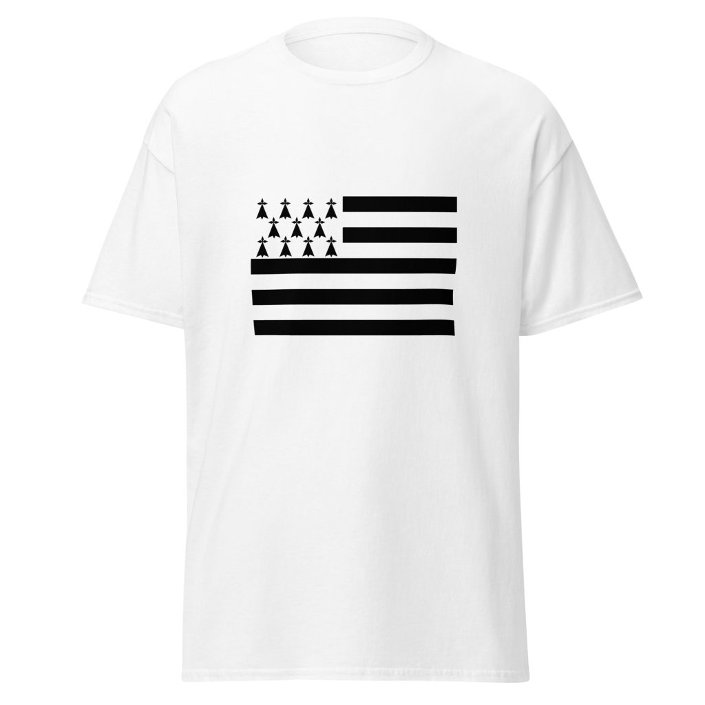 T-shirt drapeau de la Bretagne Gwenn ha Du - grand