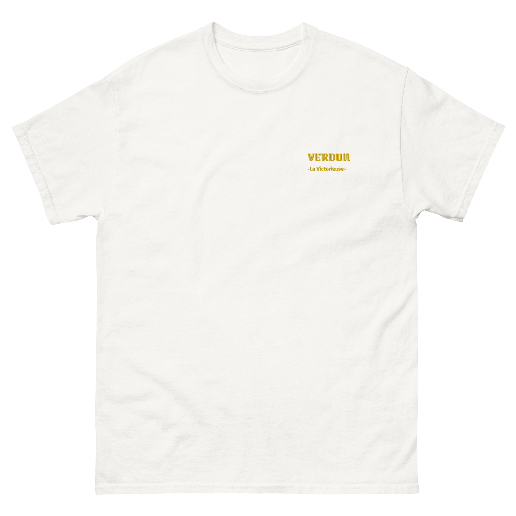 tshirt brodé du chant militaire verdun la victorieuse blanc