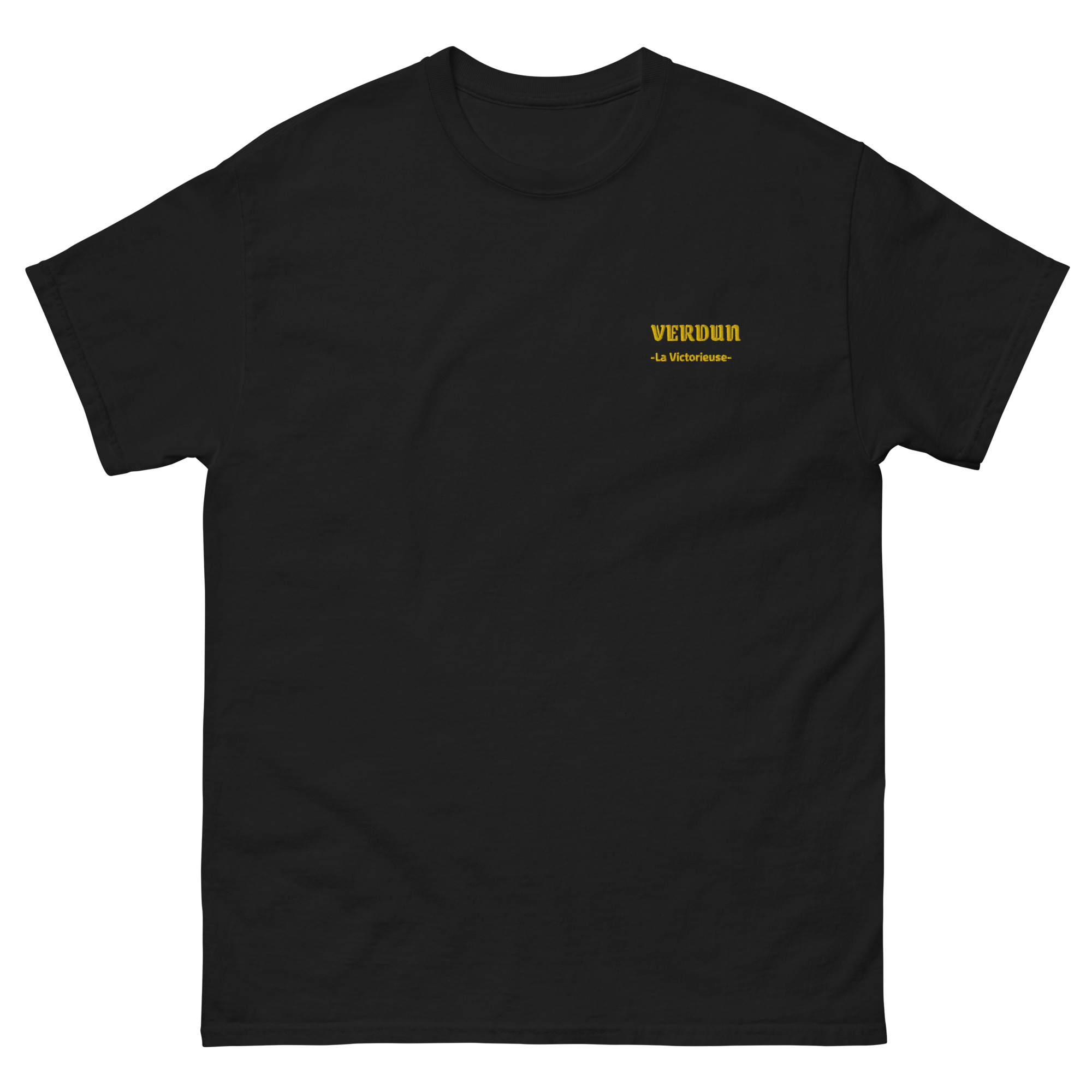 tshirt brodé du chant militaire verdun la victorieuse noir