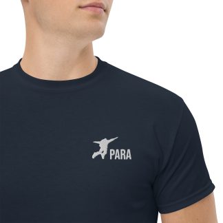tshirt brodé d'une silhouette de parachutiste para militaire